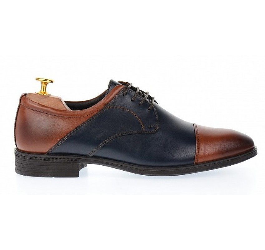 Pantofi barbati eleganti din piele naturala Sir 104 Maro - Bleumarin