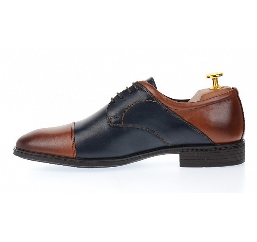 Pantofi barbati eleganti din piele naturala Sir 104 Maro - Bleumarin