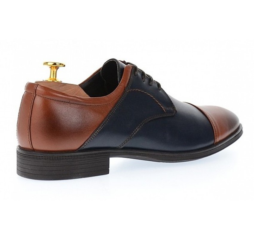 Pantofi barbati eleganti din piele naturala Sir 104 Maro - Bleumarin