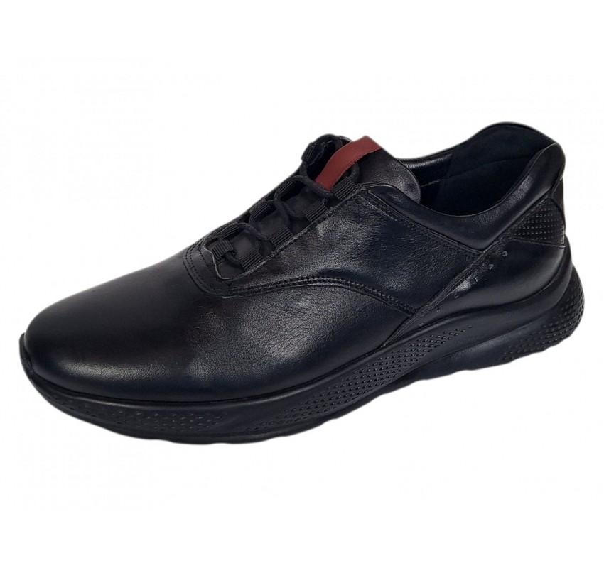 Pantofi barbati sport casual negru din piele naturala 113N