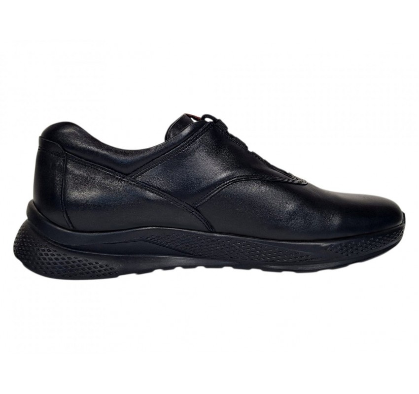 Pantofi barbati sport casual negru din piele naturala 113N