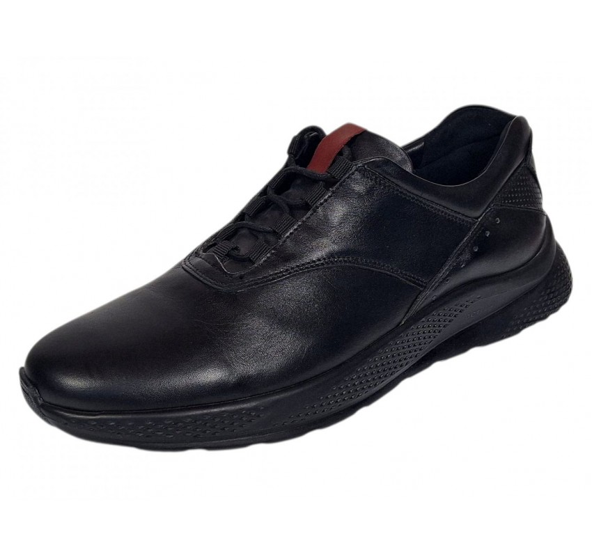 Pantofi barbati sport casual negru din piele naturala 113N