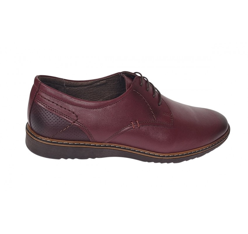 Pantofi barbati casual din piele naturala - Model bordo Sir 135VIS Pantofi barbati casual din piele naturala - Model bordo Sir 135VIS