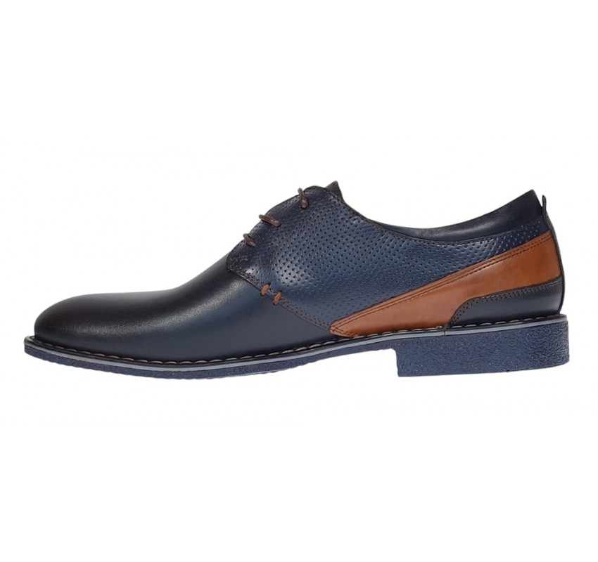 Pantofi barbati casual din piele naturala bleumarin SIR142BL Pantofi barbati casual din piele naturala bleumarin SIR142BL