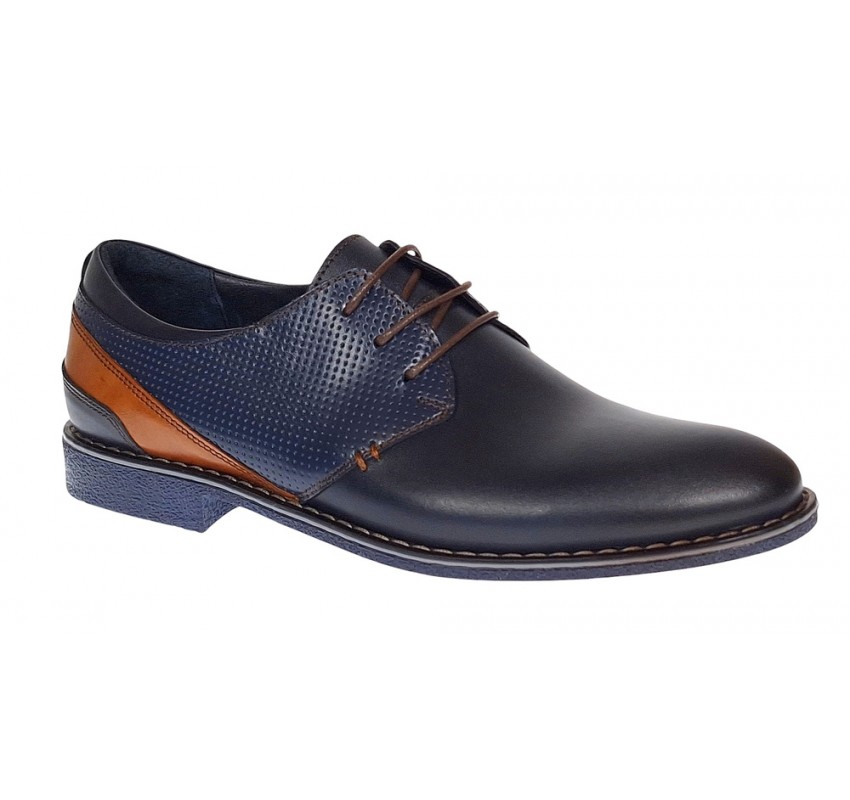 Pantofi barbati casual din piele naturala bleumarin SIR142BL Pantofi barbati casual din piele naturala bleumarin SIR142BL