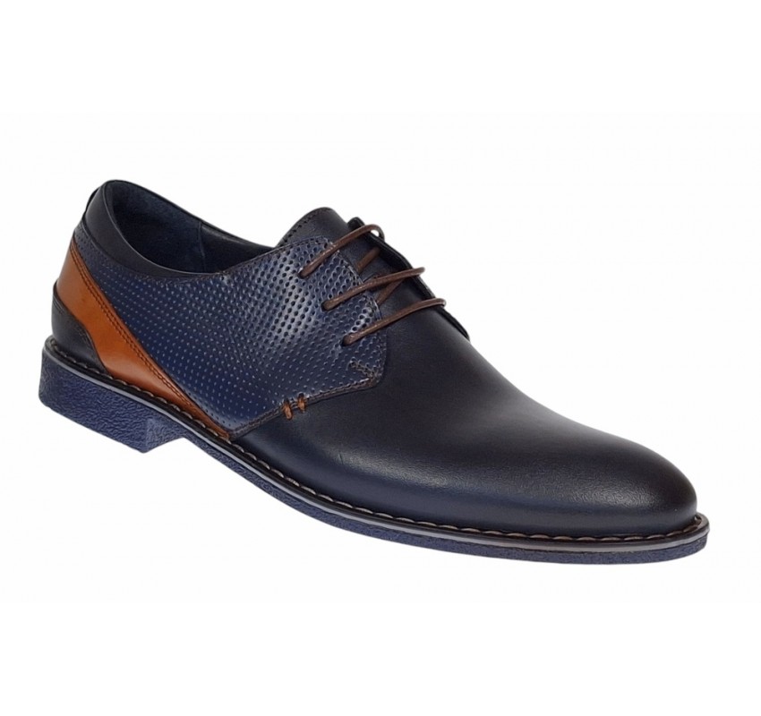 Pantofi barbati casual din piele naturala bleumarin SIR142BL Pantofi barbati casual din piele naturala bleumarin SIR142BL