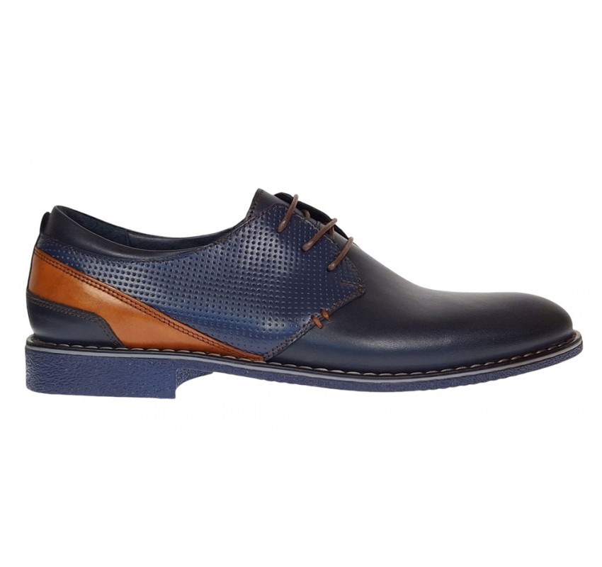 Pantofi barbati casual din piele naturala bleumarin SIR142BL Pantofi barbati casual din piele naturala bleumarin SIR142BL