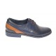 Pantofi barbati casual din piele naturala bleumarin SIR142BL