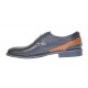 Pantofi barbati casual din piele naturala bleumarin SIR142BL
