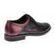 Pantofi casual barbati din piele naturala - Model Negru Visiniu 156NVIS
