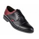 Pantofi casual barbati din piele naturala - Model Negru Visiniu 156NVIS