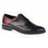 Pantofi casual barbati din piele naturala - Model Negru Visiniu 156NVIS