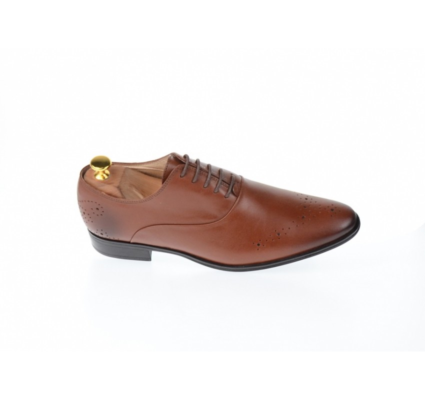 Pantofi barbati office, eleganti din piele naturala, maro - SIR165M