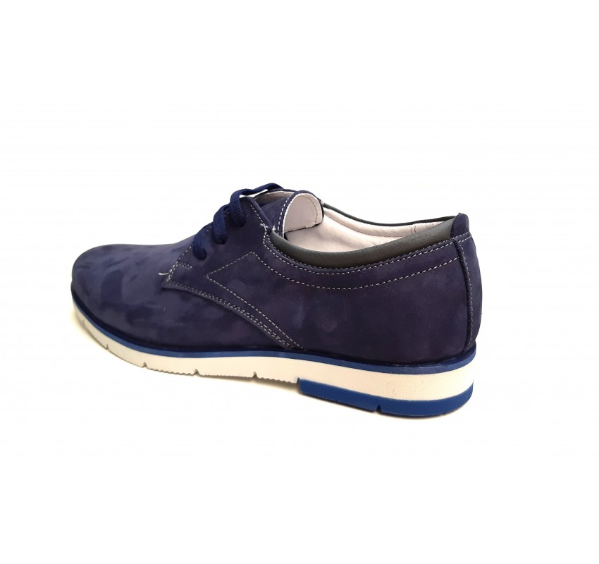 Pantofi barbati casual din piele naturala bufo bleumarin - LUCYANIS SK23BL