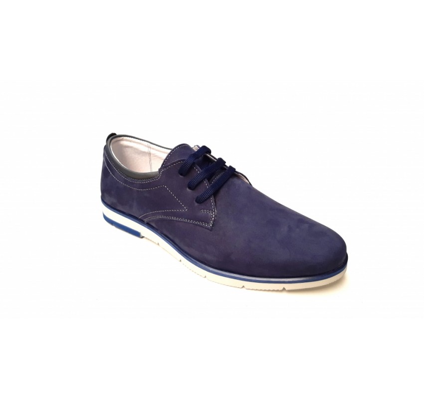 Pantofi barbati casual din piele naturala bufo bleumarin - LUCYANIS SK23BL