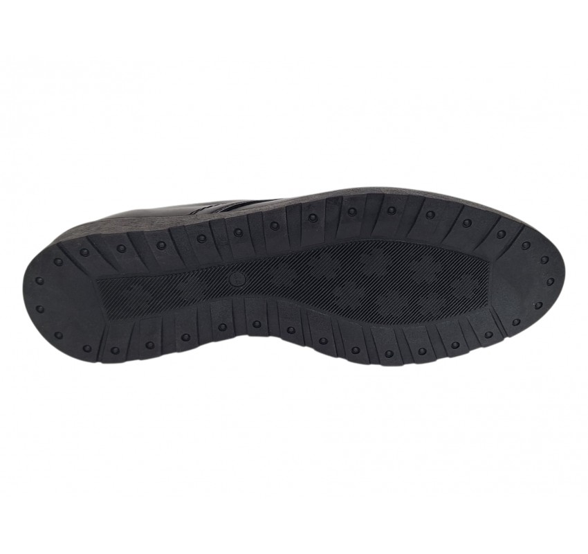 Pantofi barbati sport negri casual din piele naturala SP17NS
