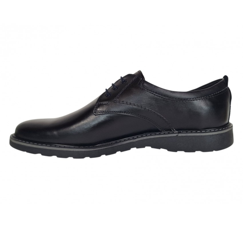Pantofi barbati sport negri casual din piele naturala SP17NS