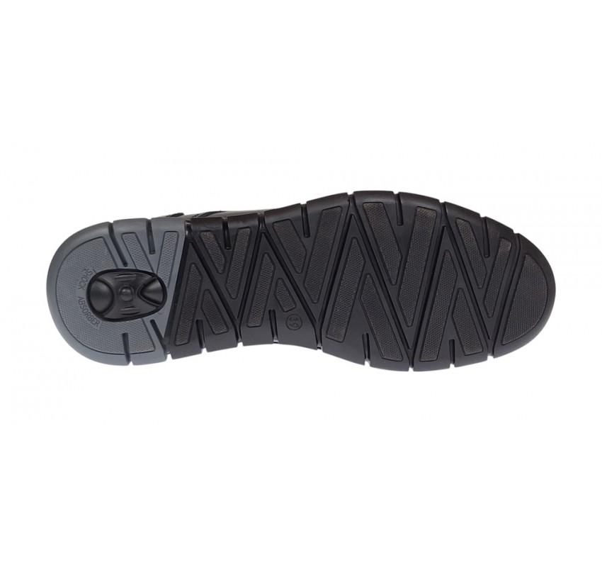 Pantofi barbati casual din piele naturala cu elastic negru SP2019EN Pantofi barbati casual din piele naturala cu elastic negru SP2019EN