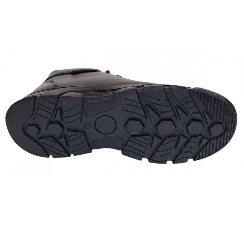 Ghete barbati din piele naturala de culoare neagra imblanite SPORT23N