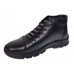Ghete barbati casual din piele naturala pe calapod lat SPORT23N