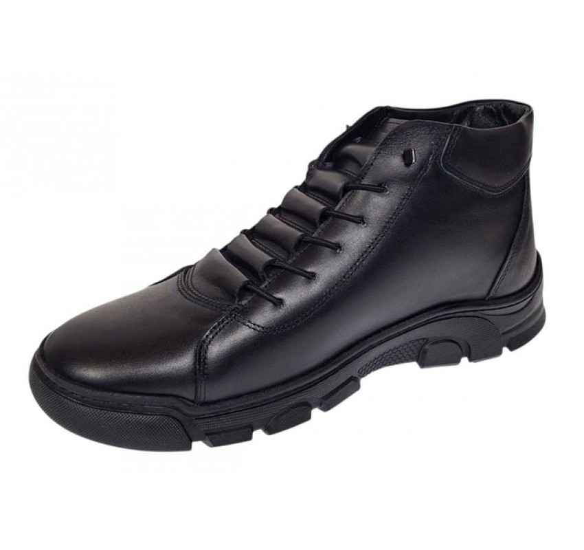 Ghete barbati casual din piele naturala pe calapod lat SPORT23N