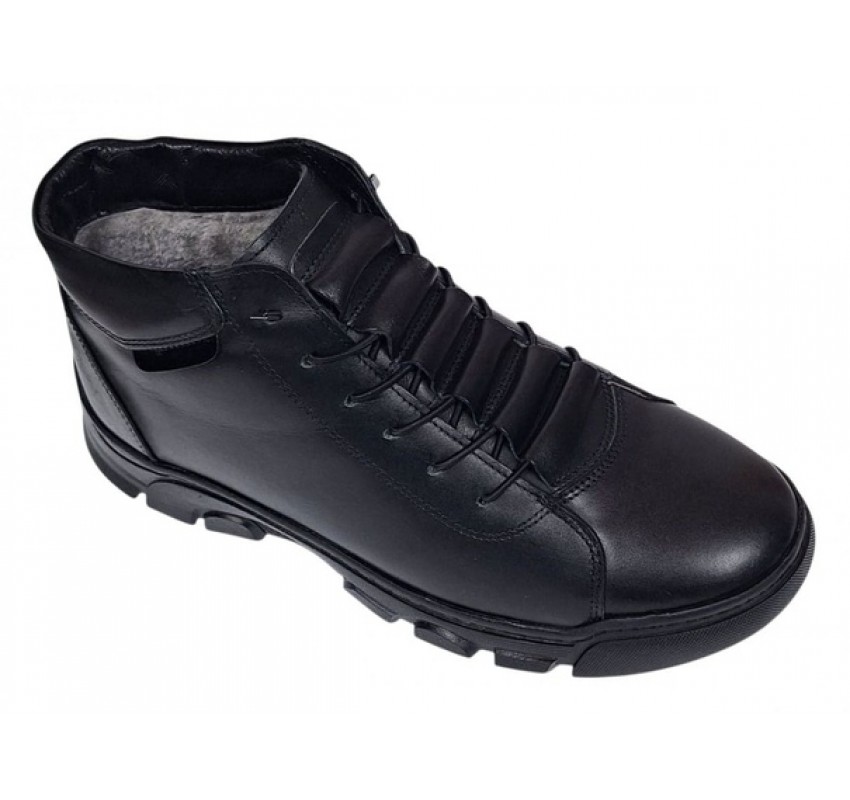 Ghete barbati casual din piele naturala pe calapod lat SPORT23N
