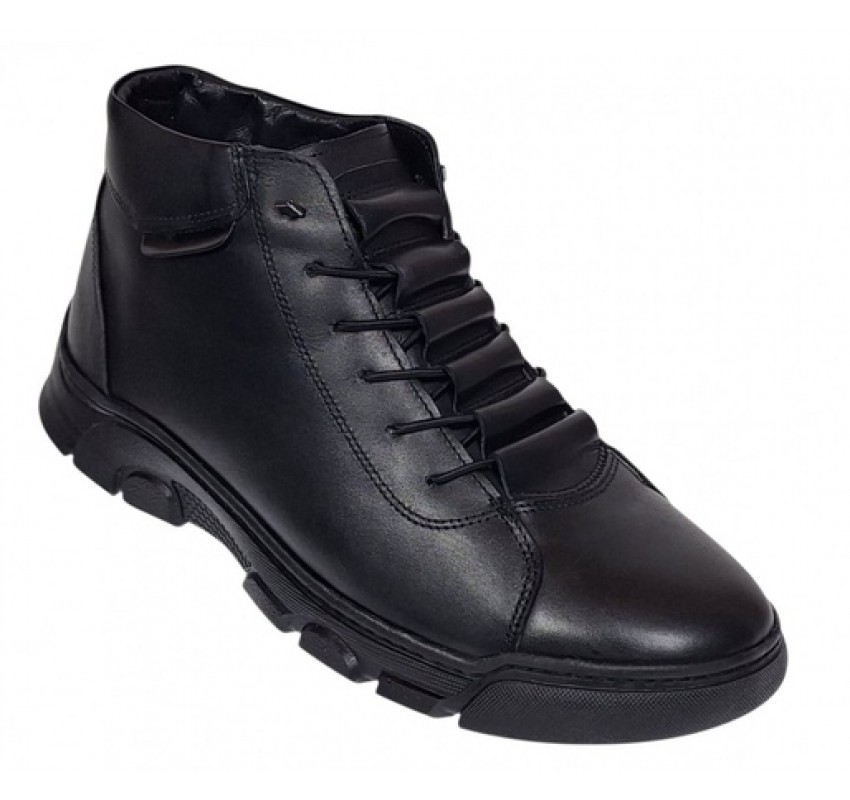 Ghete barbati casual din piele naturala pe calapod lat SPORT23N