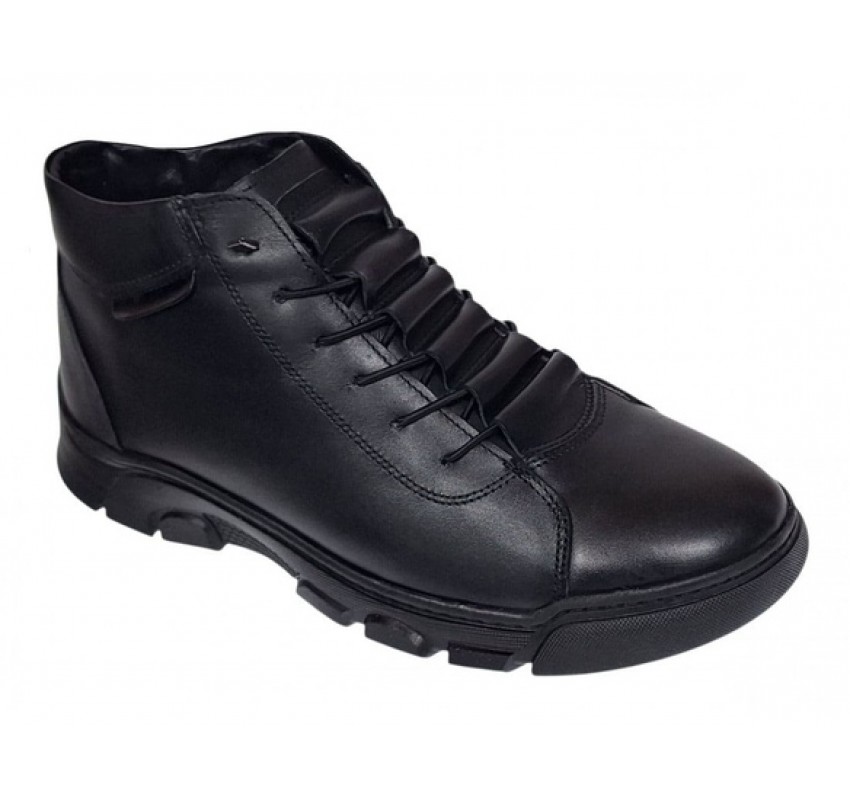 Ghete barbati casual din piele naturala pe calapod lat SPORT23N