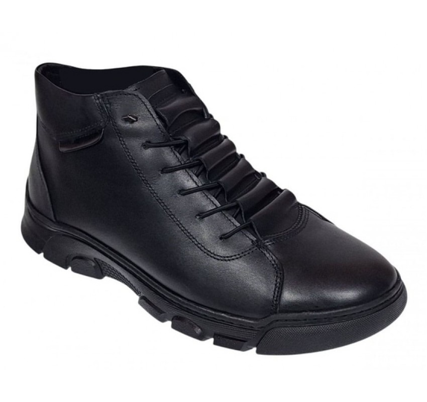 Ghete barbati casual din piele naturala pe calapod lat SPORT23N