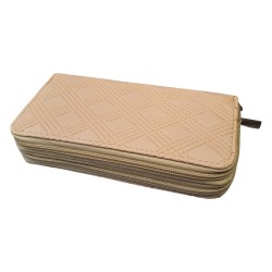 Portofel dama din piele ecologica, cu doua fermoare - Viktoria Bej