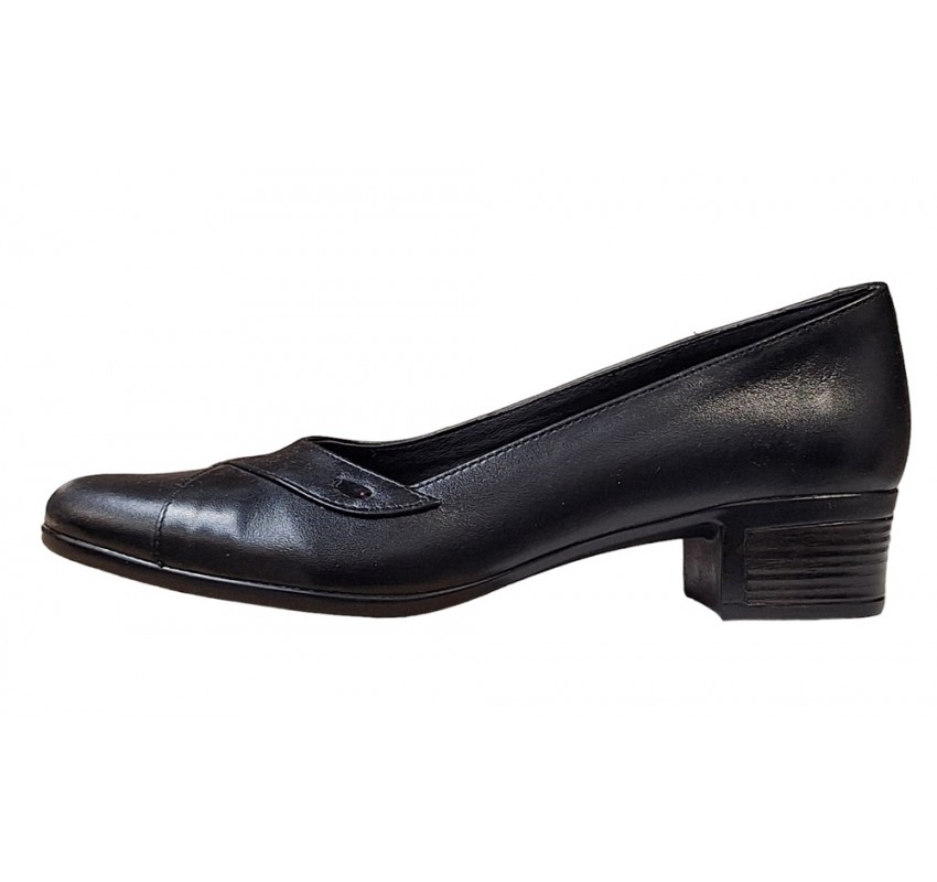 Pantofi dama casual din piele naturala Negru BOX - STD04N