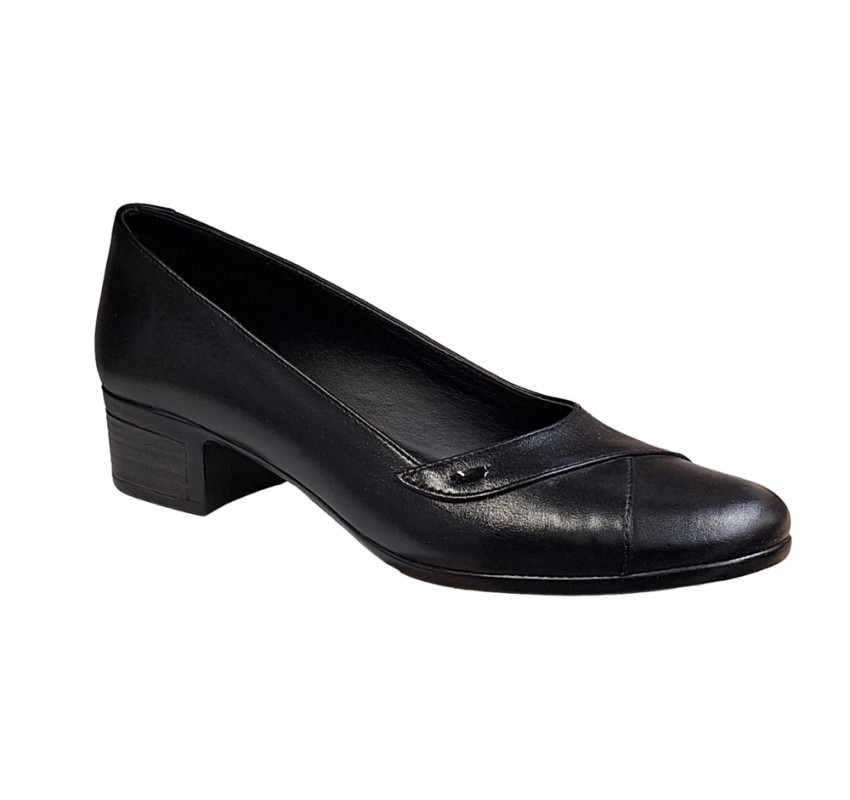 Pantofi dama casual din piele naturala Negru BOX - STD04N