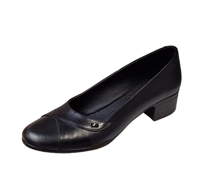 Pantofi dama casual din piele naturala Negru BOX - STD04N