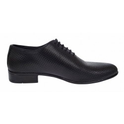 Pantofi barbati eleganti din piele naturala matritata cu siret STD120TXN