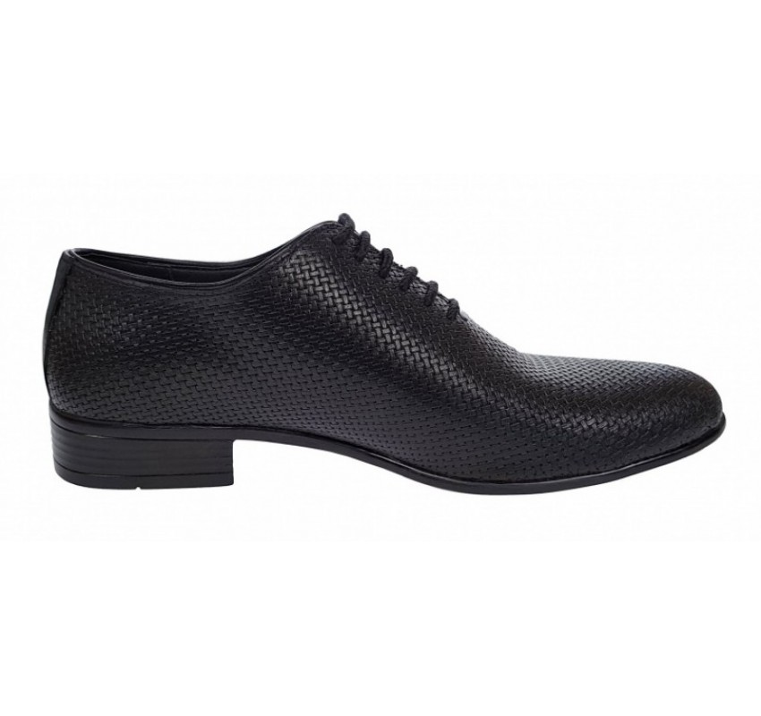 Pantofi barbati eleganti din piele naturala matritata cu siret STD120TXN