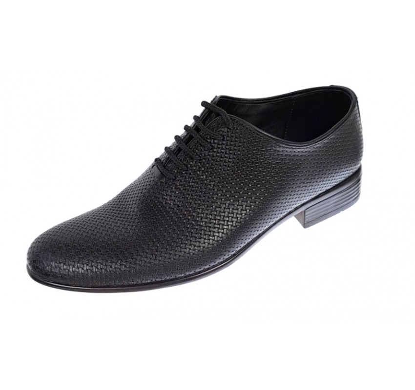 Pantofi barbati eleganti din piele naturala matritata cu siret STD120TXN