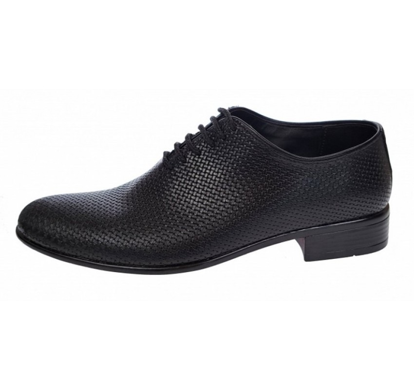 Pantofi barbati eleganti din piele naturala matritata cu siret STD120TXN