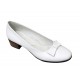 Pantofi dama casual din piele naturala , alb - STD21A