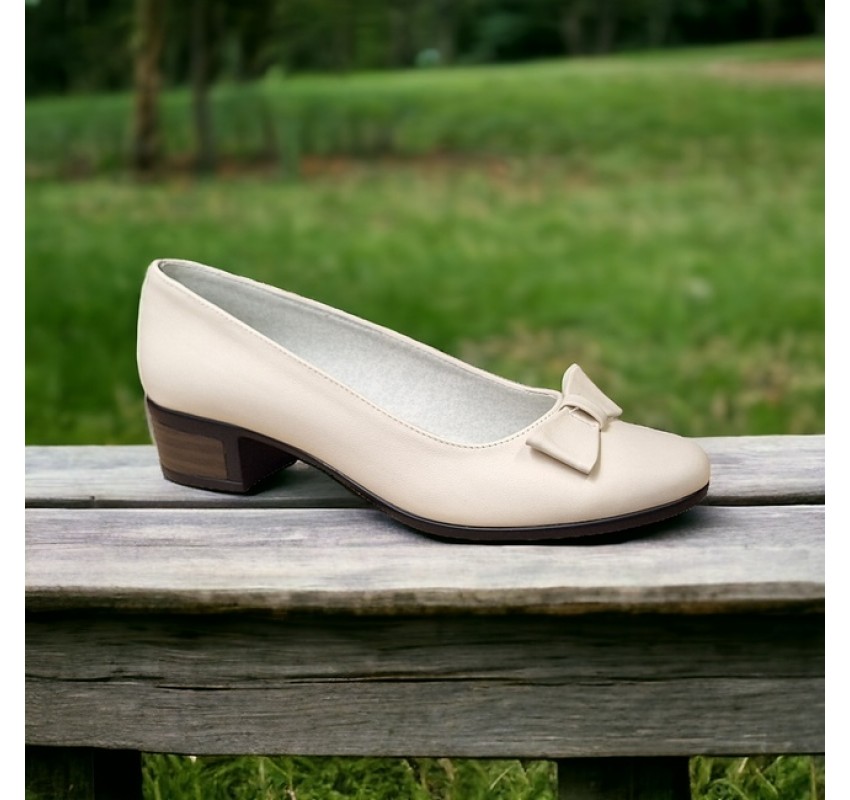 Pantofi dama din piele naturala Bej - STD21BEJ