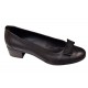 Pantofi dama din piele naturala box cu funda STD21NBOX