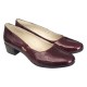 Oferta Marimea 38 Pantofi dama din piele naturala Croco Lac Bordeaux - STD24LVIS