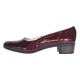 Oferta Marimea 38 Pantofi dama din piele naturala Croco Lac Bordeaux - STD24LVIS