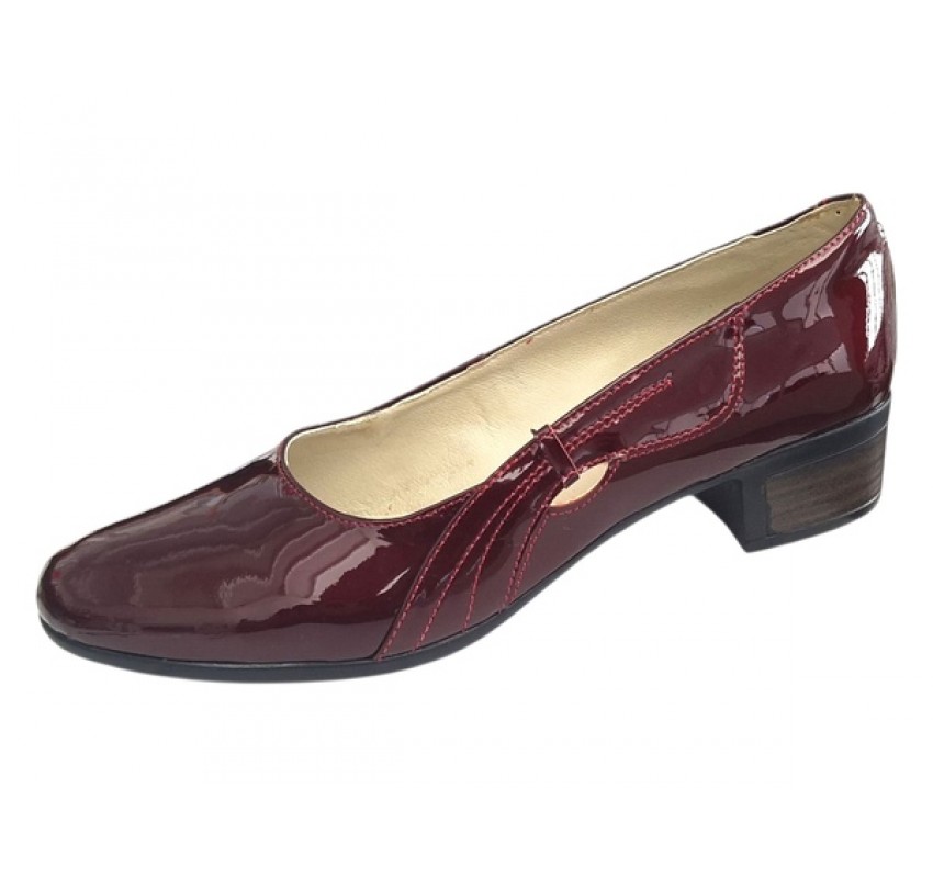 Oferta Marimea 38 Pantofi dama din piele naturala Croco Lac Bordeaux - STD24LVIS