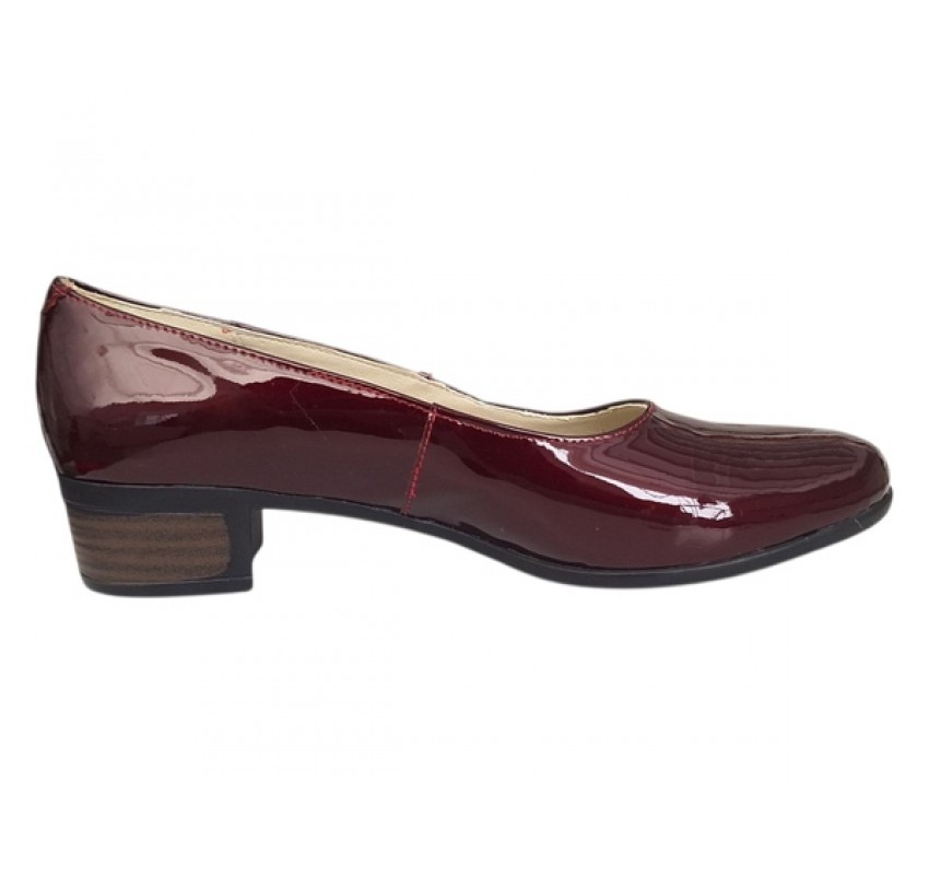 Oferta Marimea 38 Pantofi dama din piele naturala Croco Lac Bordeaux - STD24LVIS