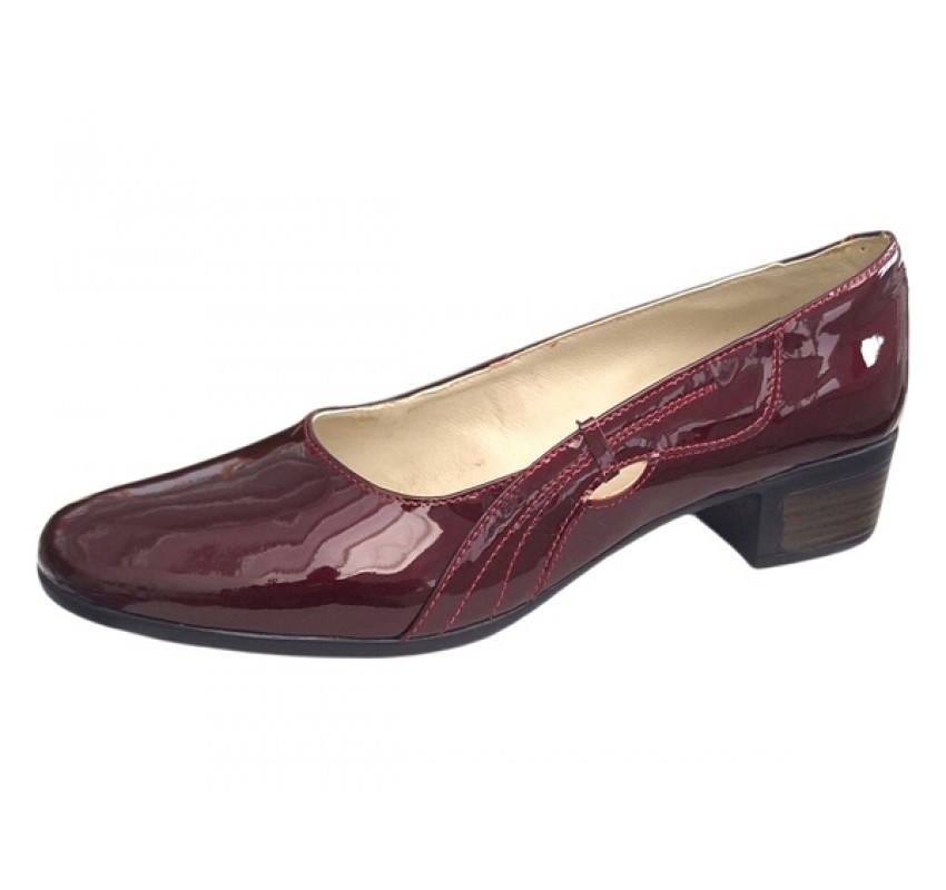 Oferta Marimea 38 Pantofi dama din piele naturala Croco Lac Bordeaux - STD24LVIS
