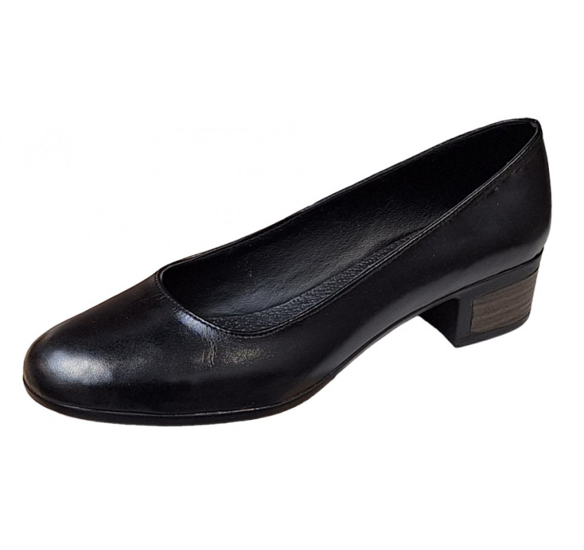 Pantofi dama casual din piele naturala Negru - STD24N