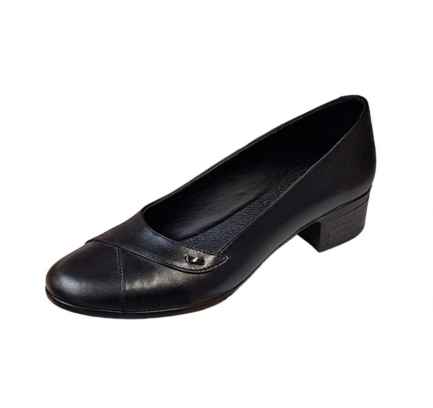 Pantofi dama casual din piele naturala Negru BOX - STD29N