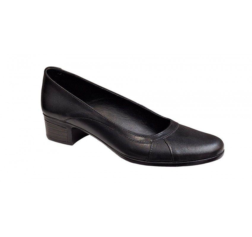 Pantofi dama casual din piele naturala Negru BOX - STD32N