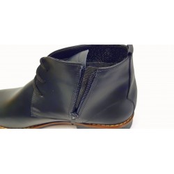 Ghete barbati NEGRE, casual, elegante din piele naturala, STDG184N