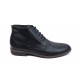 Ghete barbati NEGRE, casual, elegante din piele naturala, STDG184N